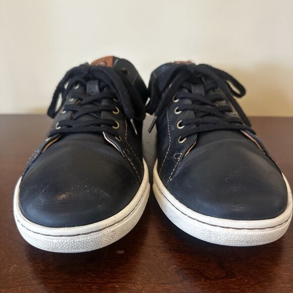 Born Mens Allegheny II Sneaker Size 10.5M Black Leather Casual Lace Up Shoe Low - Picture 10 of 13